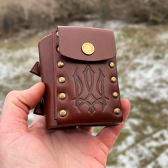 Wrist Wallet Custom Embossing, Leather Personalized Bracelet with Card Holder - Spider