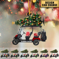 Golf Cart Family, Personalized Acrylic Ornament