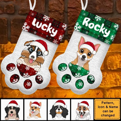 Personalized Gift For Dog Lovers Paw Stocking