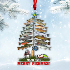 Angeln Merry Fishmas personalisierte Weihnachtsverzierung