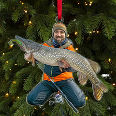 Custom Fishing Ornament, Christmas Tree Decor