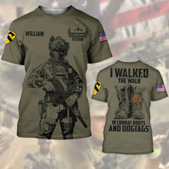 Walked The Walk, Military Custom Division – Veteranen-personalisierte T-Shirts – Veteranentagsgeschenke für Vater und Opa