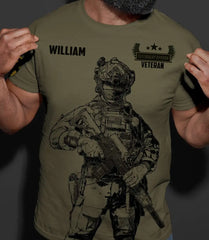 Walked The Walk, Military Custom Division – Veteranen-personalisierte T-Shirts – Veteranentagsgeschenke für Vater und Opa