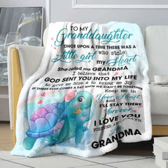 Once Upon A Time Grandma Granddaughter Personalized Blanket