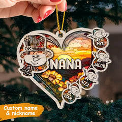 Sonnenfänger Nana, süßes personalisiertes Acryl-Ornament, Weihnachtsgeschenk für Oma