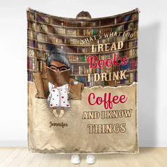 Reading Chibi Just A Girl Who Loves Books – personalisierte individuelle Fleecedecke 