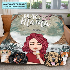 Personalisierte Decke - Geschenk für Mama - Fur Mama