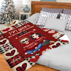 Ich bin Dein – personalisierte individuelle Decke – Weihnachtsgeschenk für Paar, Ehefrau, Ehemann 