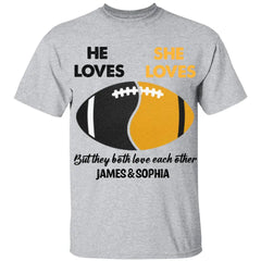 American-Football-Fans lieben sich – personalisiertes Shirt – Hoodie – Sweatshirt-Geschenk für Paare