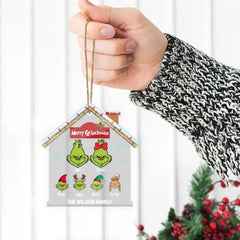 Frohe Grinchmas 2023 – personalisierte Weihnachtsgeschenke, individuelles Acrylornament für die Familie