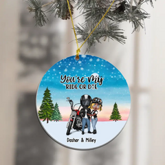 You're My Ride Or Die – personalisierte Geschenke, individuelles Motorrad-Ornament für Biker-Paare, Motorrad-Liebhaber