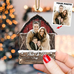 Das ist uns eine ganze Menge Liebe – individuelles Foto-Glimmer-Ornament – ​​Weihnachten, Geburtstagsgeschenk für Familienmitglieder, Ehemann, Ehefrau