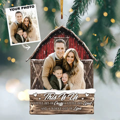 Das ist uns eine ganze Menge Liebe – individuelles Foto-Glimmer-Ornament – ​​Weihnachten, Geburtstagsgeschenk für Familienmitglieder, Ehemann, Ehefrau