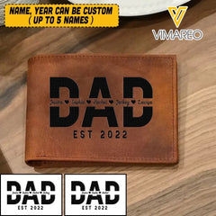 PERSONALIZED DAD KID NAME WALLET