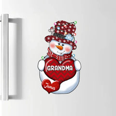 Oma Schneemanns Lieblinge – personalisierter individueller Aufkleber – Weihnachtsgeschenk für Oma