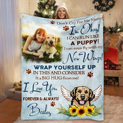 Unique Pet Loss Blanket Dog Remembrance Sympathy Gift For Dog Lovers