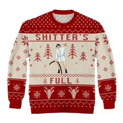 Sh*tter's Full Ugly Christmas Sweater – Personalisierter Wollpullover, All-Over-Print-Sweatshirt