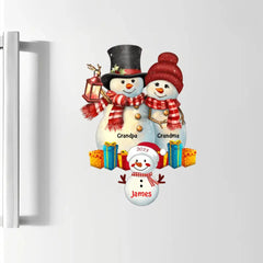 Snowman Grandkids - Personalized Custom Decal - Christmas Gift For Grandpa, Grandma, Family Members