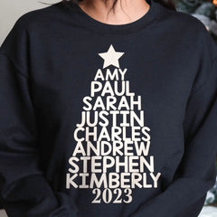 Unser Familien-Weihnachtsbaum 2023 – personalisiertes Sweatshirt