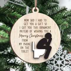 Ich habe Ihnen dieses Ornament geschenkt, anstatt Ihnen frohe Weihnachten zu wünschen – personalisiertes Bestie-Ornament – ​​individuell geformtes Holz – Weihnachtsgeschenk für beste Freunde, BFF, Schwestern