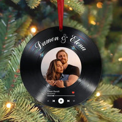 Personalized Song With Photo Acrylic Ornament - Best Gift Idea For Couple/ Music Lover/ Birthday Gift