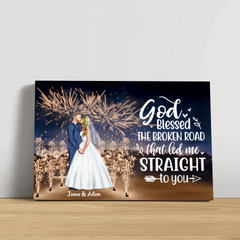 Küssendes Hochzeitspaar – personalisierte Geschenke, individuelle Leinwand für Sie, Ihn, Hochzeit