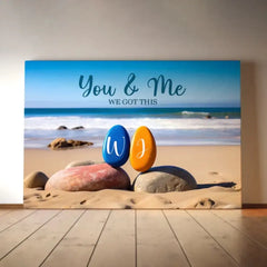 „You &amp; Me We Got This“ – personalisiertes Paar-Leinwand – Jubiläumsgeschenk, Geburtstagsgeschenk