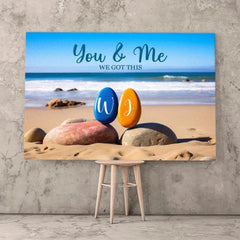 „You &amp; Me We Got This“ – personalisiertes Paar-Leinwand – Jubiläumsgeschenk, Geburtstagsgeschenk