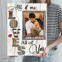 Personalisiertes Jubiläumsgeschenk für Paare, Fotogeschenk für Freund, All Of Me Loves All Of You Poster