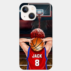 PERSONALISIERTE BASKETBALLSPIELER-TELEFONHÜLLE, GESCHENK FÜR BASKETBALL-LIEBHABER