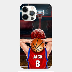 PERSONALISIERTE BASKETBALLSPIELER-TELEFONHÜLLE, GESCHENK FÜR BASKETBALL-LIEBHABER