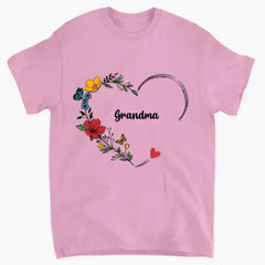 Colorful Flowers Grandma Nana Mimi Abuela With Grandkids Name Personalized Sweatshirt For Mother's Day