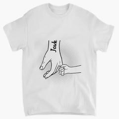 Hand in Hand werde ich euch alle immer beschützen – personalisierte, individuelle Unisex-Familienkleidung – Vatertagsgeschenke für Papa, Opa