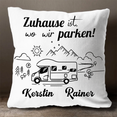 Personalisierte Campingkissen, Camper-Geschenke, Camper-Zubehör, Home is Where We Park