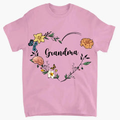 Individuelles Oma-Geburtsmonats-Blumen-Shirt