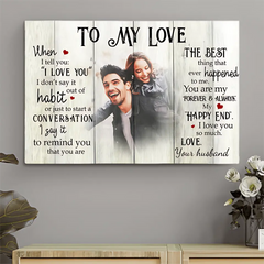 My Happy End - Personalized-Couple Canvas, Poster Wall Art Decor Gift for Couple/Giftfor Her/Gift for Him