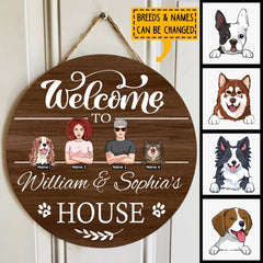 Pawzity Welcome Door Signs, Gifts For Pet Lovers, Welcome To Pet Lovers House Custom Wooden Signs