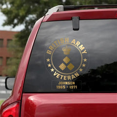 Personalized British Veterans Soldier Car Decal Printed