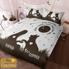 In My Darkest Hour When I Needed A Hand I Found Your Paw-Personalized-Bedding Set