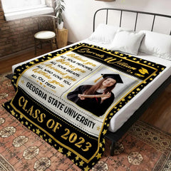 Free Shipping✈️ Customized Behind You All Your Memories Blanket, University Graduation Gifts For Her 2024