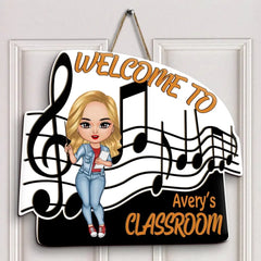 Music Teacher Doorsign- Personalized Custom Door Sign - Teacher's Day, Appreciation Gift For Teacher