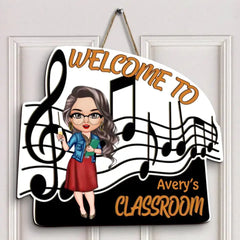 Music Teacher Doorsign- Personalized Custom Door Sign - Teacher's Day, Appreciation Gift For Teacher