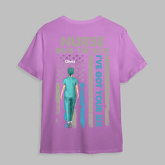 Personalized Nurse Back The Blue I've Got Your Six US Flag Gift For Nurse T-shirt