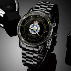 Personalized Australian Police Logo Custom Name & Time Watch