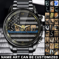 Personalized Name Characters Police Officer Watch