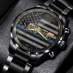 Personalized Name Characters Police Officer Watch