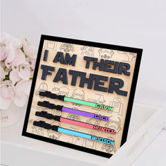 Personalized 'I Am Their/Your Father' Lightsaber Plaque – The Ultimate Gift For Dad