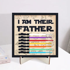 Personalized 'I Am Their/Your Father' Lightsaber Plaque – The Ultimate Gift For Dad