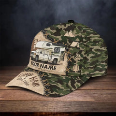 Go Wild Camping Camo Pattern Personalized Classic Cap Perfect For Mercedes Camper Luxury Lifestyle