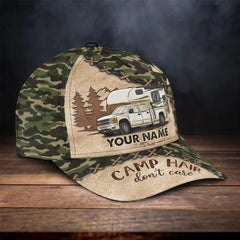 Go Wild Camping Camo Pattern Personalized Classic Cap Perfect For Mercedes Camper Luxury Lifestyle